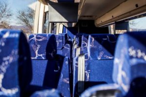 bus interior dvd screen