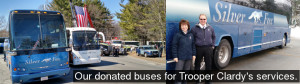 fox bus donated coaches for trooper clardy's services