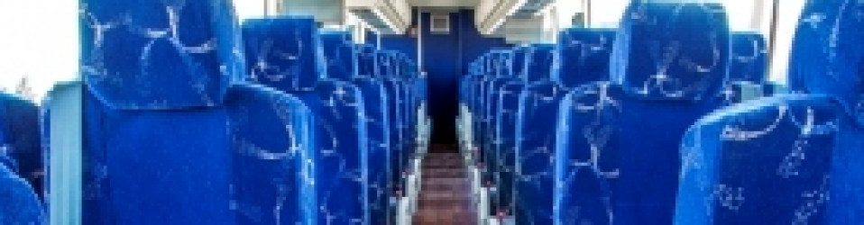 Silver Fox bus plush interior seating with plugins and dvd